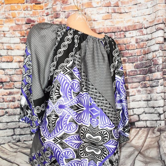 Syble Martin Plus Size 20W Blouse Top Circles - Picture 9 of 12